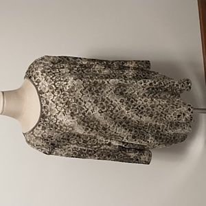 NWOT- Maggie Barnes silver glitter blouse